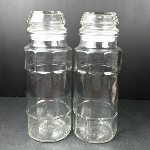 Anchor Hocking Other - Vintage Planters Mr. Peanut Glass Jars With Lids 1978 Anchor Hocking - Set Of 2